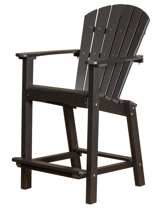 Wildridge Wildridge Classic Recycled Plastic 26" High Dining Chair Black Chair LCC-251-B