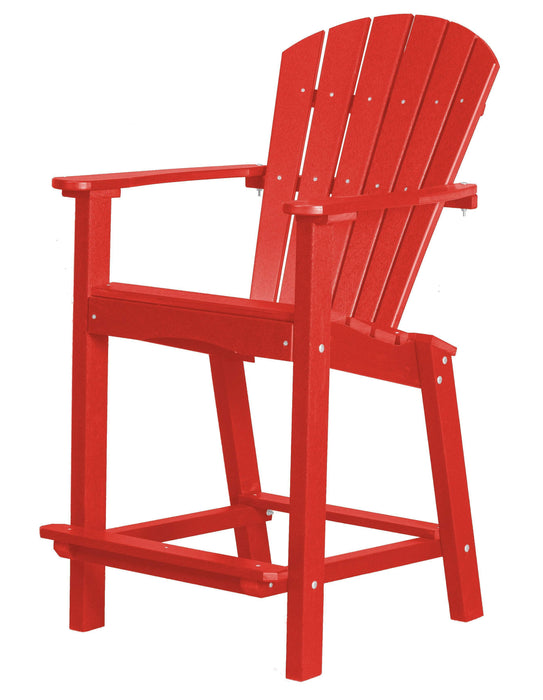 Wildridge Wildridge Classic Recycled Plastic 26" High Dining Chair Bright Red Chair LCC-251-BR