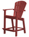 Wildridge Wildridge Classic Recycled Plastic 26" High Dining Chair Cardinal Red Chair LCC-251-CR