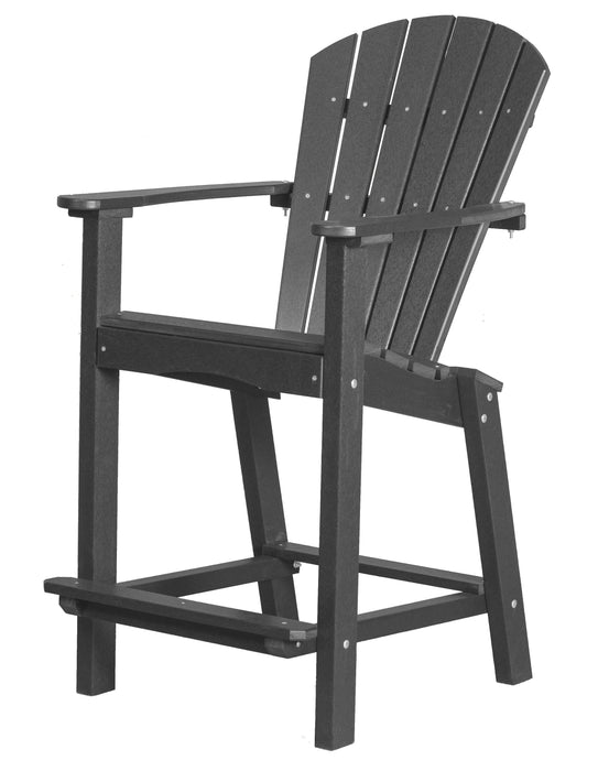 Wildridge Wildridge Classic Recycled Plastic 26" High Dining Chair Dark Gray Chair LCC-251-DG