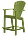 Wildridge Wildridge Classic Recycled Plastic 26" High Dining Chair Lime Green Chair LCC-251-LG