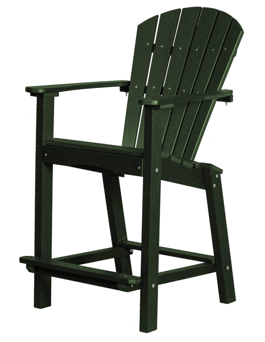 Wildridge Wildridge Classic Recycled Plastic 26" High Dining Chair Turf Green Chair LCC-251-TG