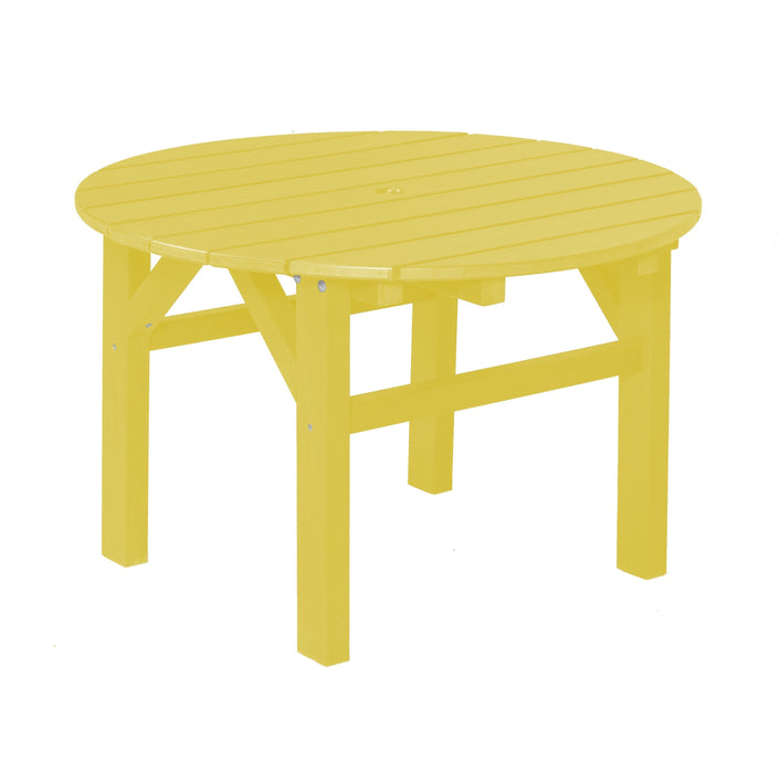 Wildridge Wildridge Classic Recycled Plastic 33inch Occasional Table Lemon Yellow Outdoor Table LCC-220-LY