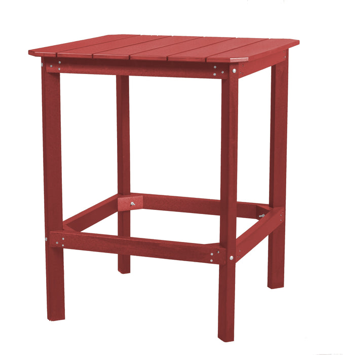 Wildridge Wildridge Classic Recycled Plastic 42" High Dining Table Cardinal Red Outdoor Table LCC-287-CR