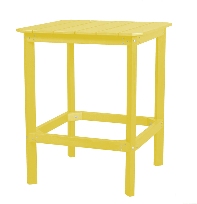 Wildridge Wildridge Classic Recycled Plastic 42" High Dining Table Lemon Yellow Outdoor Table LCC-287-LY