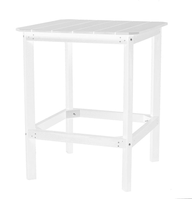 Wildridge Wildridge Classic Recycled Plastic 42" High Dining Table White Outdoor Table LCC-287-WH