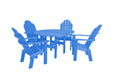 Wildridge Wildridge Classic Recycled Plastic 5 Piece Seating Set Blue Dining Sets LCC-280-BL