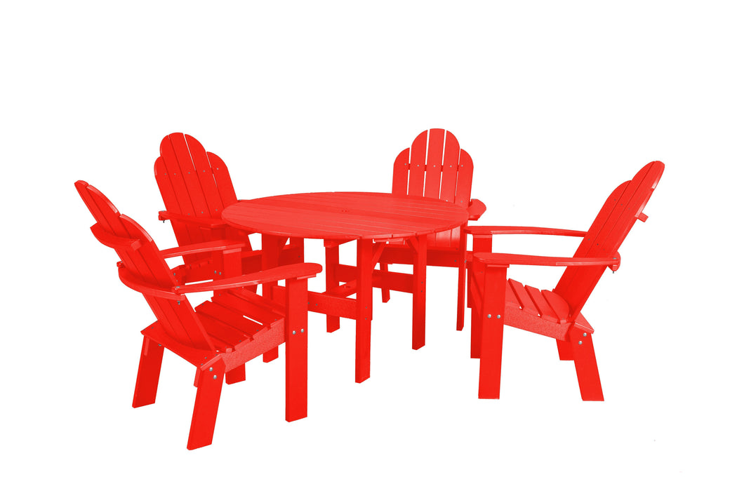 Wildridge Wildridge Classic Recycled Plastic 5 Piece Seating Set Bright Red Dining Sets LCC-280-BR
