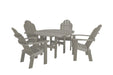 Wildridge Wildridge Classic Recycled Plastic 5 Piece Seating Set Light Gray Dining Sets LCC-280-LG