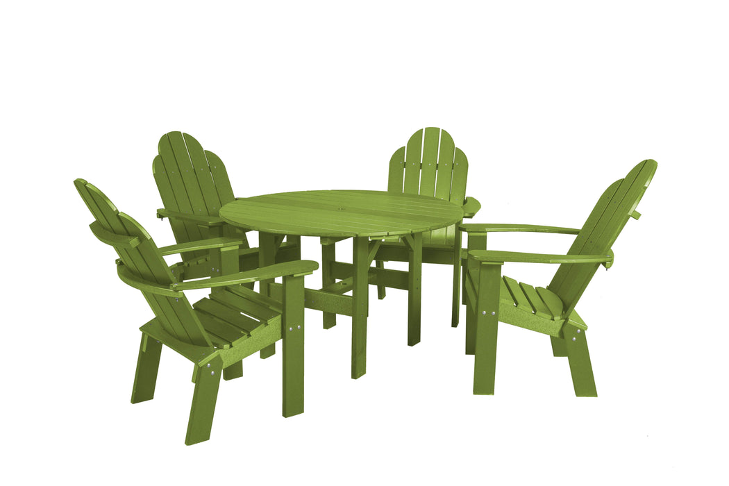 Wildridge Wildridge Classic Recycled Plastic 5 Piece Seating Set Lime Green Dining Sets LCC-280-LG