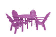 Wildridge Wildridge Classic Recycled Plastic 5 Piece Seating Set Purple Dining Sets LCC-280-PU