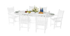 Wildridge Wildridge Classic Recycled Plastic 7 Piece Dining Set White Dining Sets LCC-292-WH