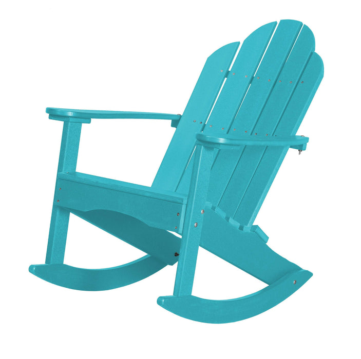Wildridge Wildridge Classic Recycled Plastic Adirondack Rocker Aruba Blue Rocking Chair LCC-215-AB