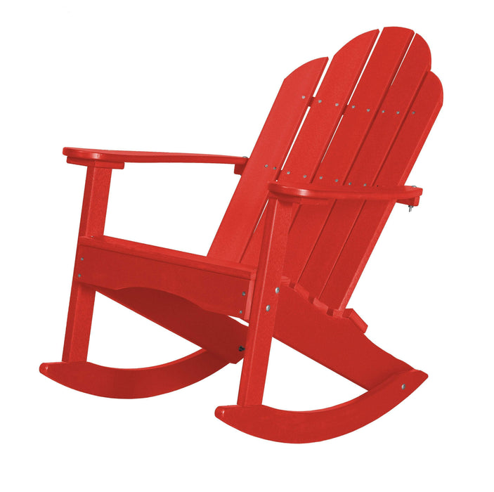 Wildridge Wildridge Classic Recycled Plastic Adirondack Rocker Bright Red Rocking Chair LCC-215-BR