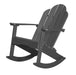 Wildridge Wildridge Classic Recycled Plastic Adirondack Rocker Dark Gray Rocking Chair LCC-215-DG
