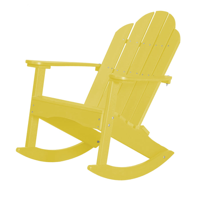 Wildridge Wildridge Classic Recycled Plastic Adirondack Rocker Lemon Yellow Rocking Chair LCC-215-LY