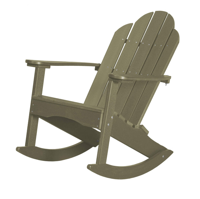 Wildridge Wildridge Classic Recycled Plastic Adirondack Rocker Olive Rocking Chair LCC-215-OL