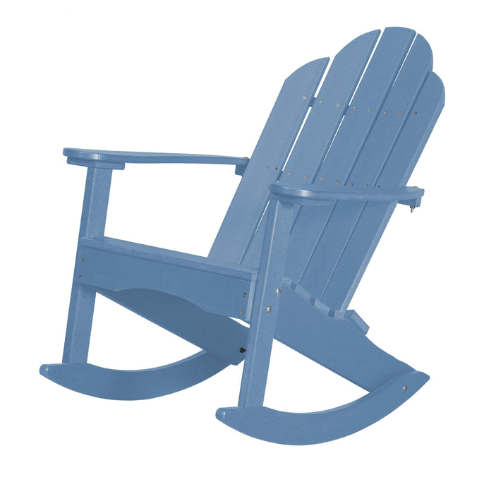 Wildridge Wildridge Classic Recycled Plastic Adirondack Rocker Powder Blue Rocking Chair LCC-215-POB