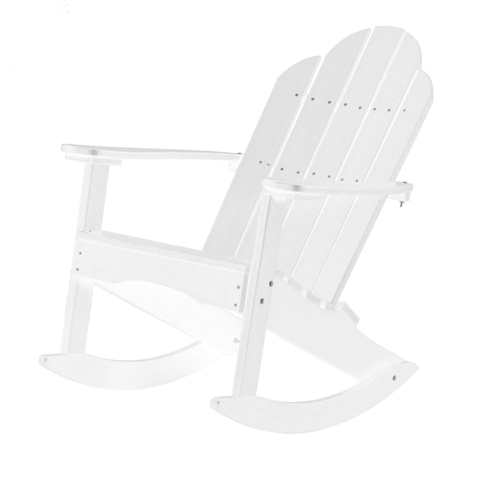 Wildridge Wildridge Classic Recycled Plastic Adirondack Rocker White Rocking Chair LCC-215-WH
