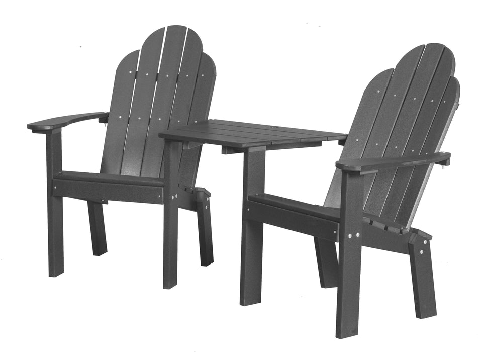 Wildridge Wildridge Classic Recycled Plastic Deck Chair Tete-a-Tete Dark Gray Chair LCC-229-DG