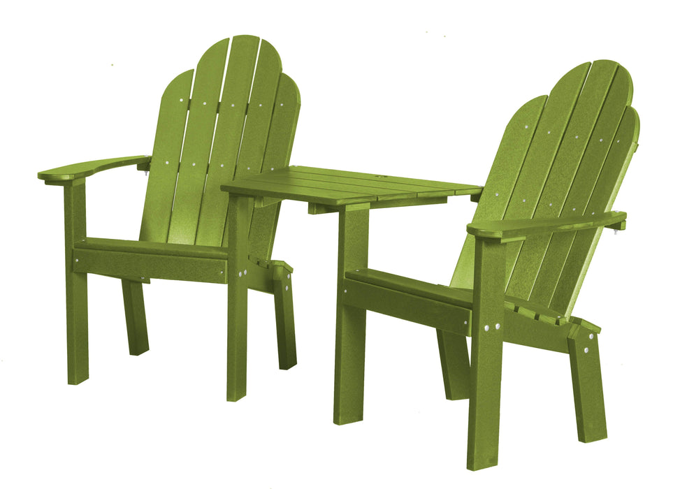 Wildridge Wildridge Classic Recycled Plastic Deck Chair Tete-a-Tete Lime Green Chair LCC-229-LG