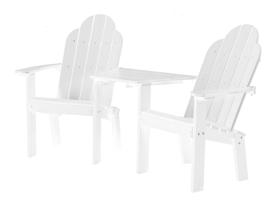 Wildridge Wildridge Classic Recycled Plastic Deck Chair Tete-a-Tete White Chair LCC-229-WH