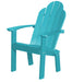 Wildridge Wildridge Classic Recycled Plastic Dining/Deck Chair Aruba Blue Adirondack Deck Chair LCC-252-AB