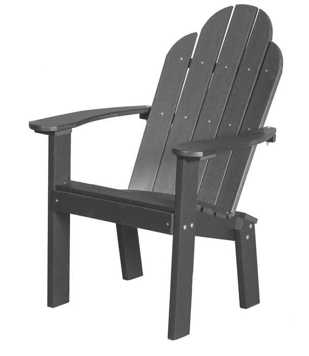 Wildridge Wildridge Classic Recycled Plastic Dining/Deck Chair Dark Gray Adirondack Deck Chair LCC-252-DG