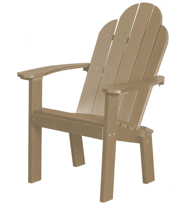 Wildridge Wildridge Classic Recycled Plastic Dining/Deck Chair Weatherwood Adirondack Deck Chair LCC-252-WW