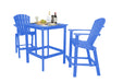 Wildridge Wildridge Classic Recycled Plastic High Dining Set Blue Dining Sets LCC-286-BL