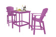 Wildridge Wildridge Classic Recycled Plastic High Dining Set Purple Dining Sets LCC-286-PU