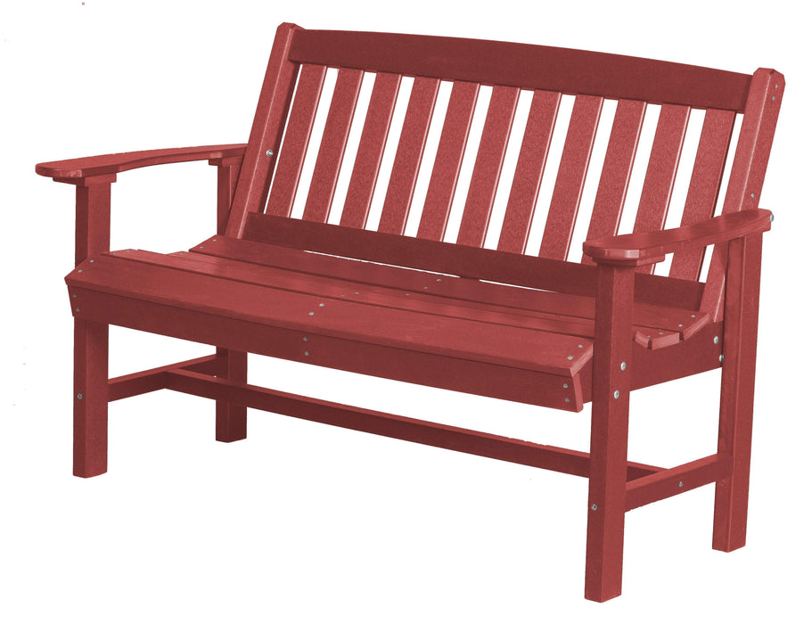 Wildridge Wildridge Classic Recycled Plastic Mission Bench Cardinal Red Outdoor Bench LCC-225-CR