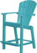 Wildridge Wildridge Classic Recycled Plastic Outdoor 30 High Dining Chair Aruba Blue Dining Chair LCC-250-AB