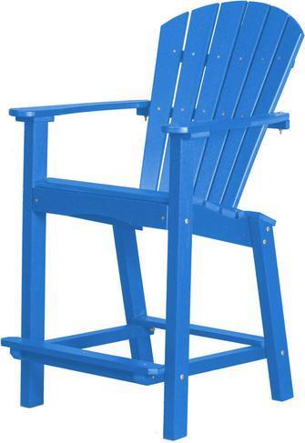 Wildridge Wildridge Classic Recycled Plastic Outdoor 30 High Dining Chair Blue Dining Chair LCC-250-BLU