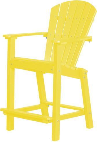 Wildridge Wildridge Classic Recycled Plastic Outdoor 30 High Dining Chair Lemon Yellow Dining Chair LCC-250-LEY