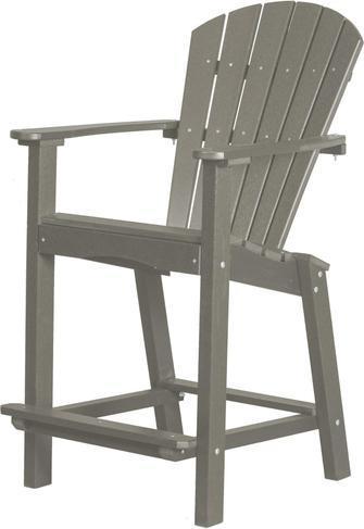 Wildridge Wildridge Classic Recycled Plastic Outdoor 30 High Dining Chair Light Gray Dining Chair LCC-250-LIG