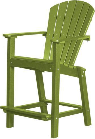 Wildridge Wildridge Classic Recycled Plastic Outdoor 30 High Dining Chair Lime Green Dining Chair LCC-250-LIG
