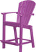 Wildridge Wildridge Classic Recycled Plastic Outdoor 30 High Dining Chair Purple Dining Chair LCC-250-PU