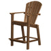 Wildridge Wildridge Classic Recycled Plastic Outdoor 30 High Dining Chair Tudor Brown Dining Chair LCC-250-TUB