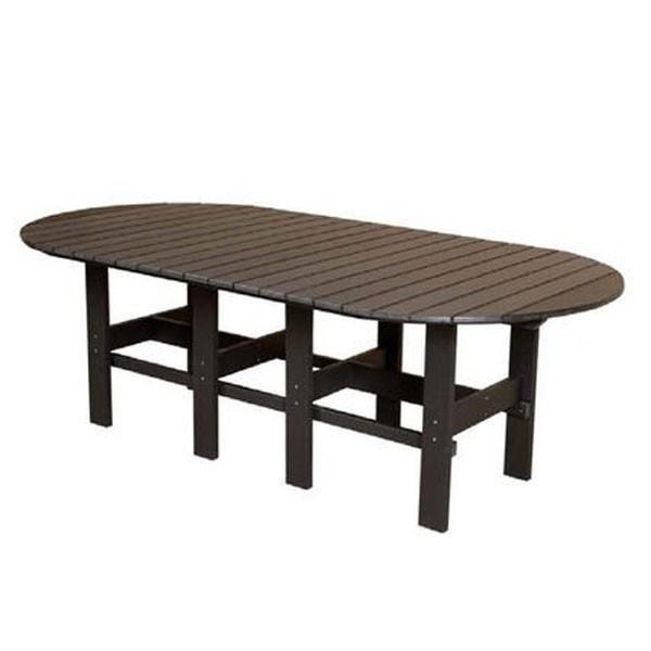 Wildridge Wildridge Classic Recycled Plastic Oval Dining Table Black Outdoor Table LCC-291-B