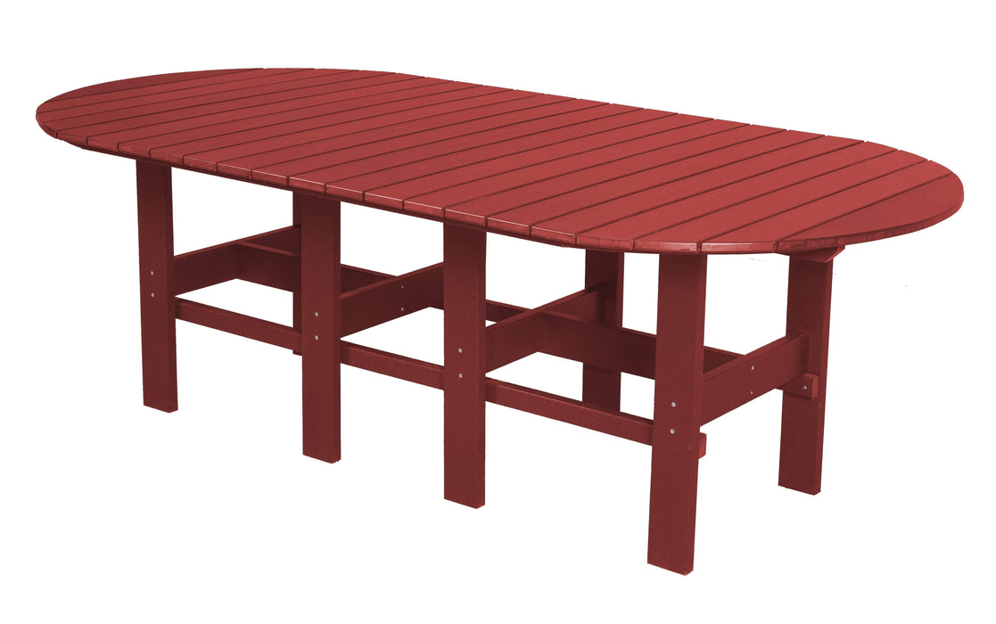 Wildridge Wildridge Classic Recycled Plastic Oval Dining Table Cardinal Red Outdoor Table LCC-291-CR