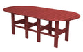 Wildridge Wildridge Classic Recycled Plastic Oval Dining Table Cardinal Red Outdoor Table LCC-291-CR
