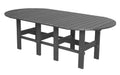 Wildridge Wildridge Classic Recycled Plastic Oval Dining Table Dark Gray Outdoor Table LCC-291-DG