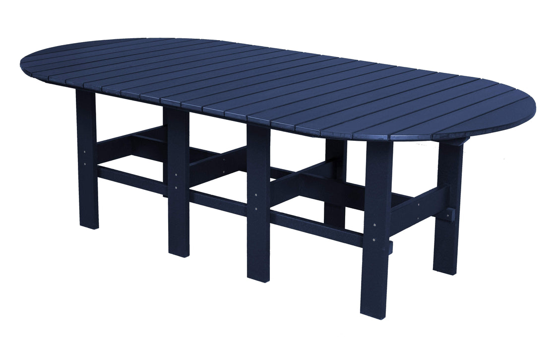 Wildridge Wildridge Classic Recycled Plastic Oval Dining Table Patriot Blue Outdoor Table LCC-291-PAB