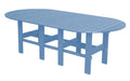 Wildridge Wildridge Classic Recycled Plastic Oval Dining Table Powder Blue Outdoor Table LCC-291-POB