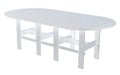 Wildridge Wildridge Classic Recycled Plastic Oval Dining Table White Outdoor Table LCC-291-WH