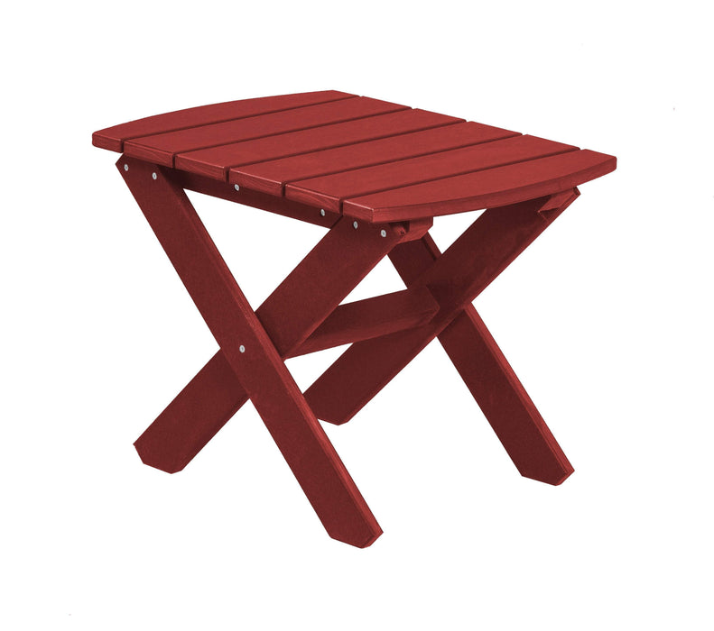 Wildridge Wildridge Classic Recycled Plastic Rectangular Side Table Cardinal Red Side Table LCC-228-CR