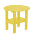 Wildridge Wildridge Classic Recycled Plastic Round Side Table Lemon Yellow Side Table LCC-223-LY