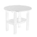 Wildridge Wildridge Classic Recycled Plastic Round Side Table White Side Table LCC-223-WH