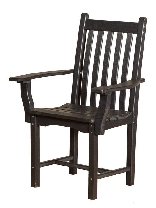 Wildridge Wildridge Classic Recycled Plastic Side Chair with Arms Black Chair LCC-254-B
